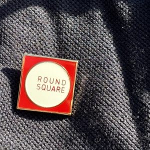 Round Square Pin Badge