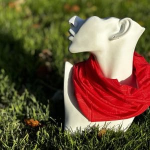 Buy Red patterned Necktube Buff