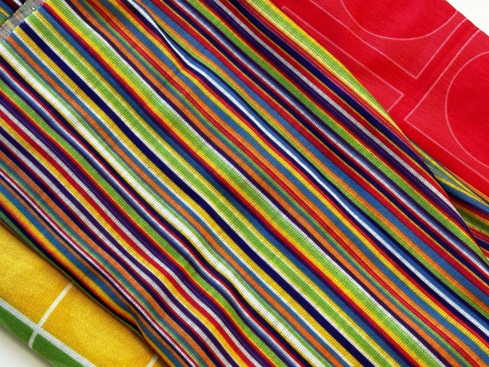 Round Square necktube buff - striped pattern - Round Square