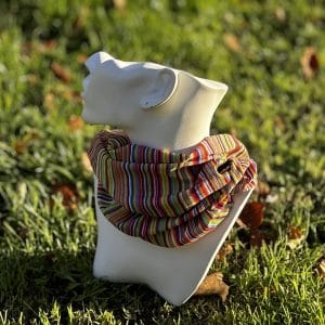 Buy Striped Round Square Necktube buff